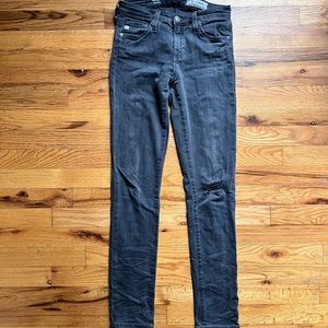 Women’s AG size 25r The Prima Grey cigarette leg denim